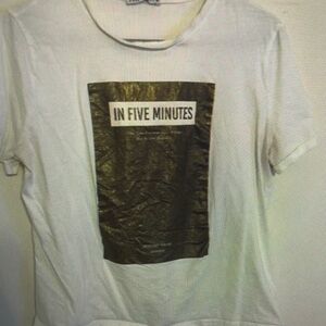 White T-Shirt with Graphic Print